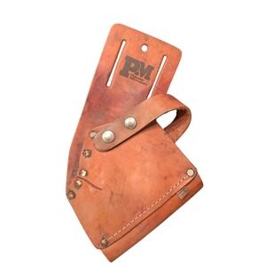 Popular Mechanics Leather Hammer Holder Tool Belt Loop PM 69151 Brown Riveted